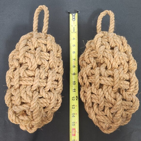 Vintage Nautical Rope Fender Knot Buoy, Set of 2 - Picture 2 of 6